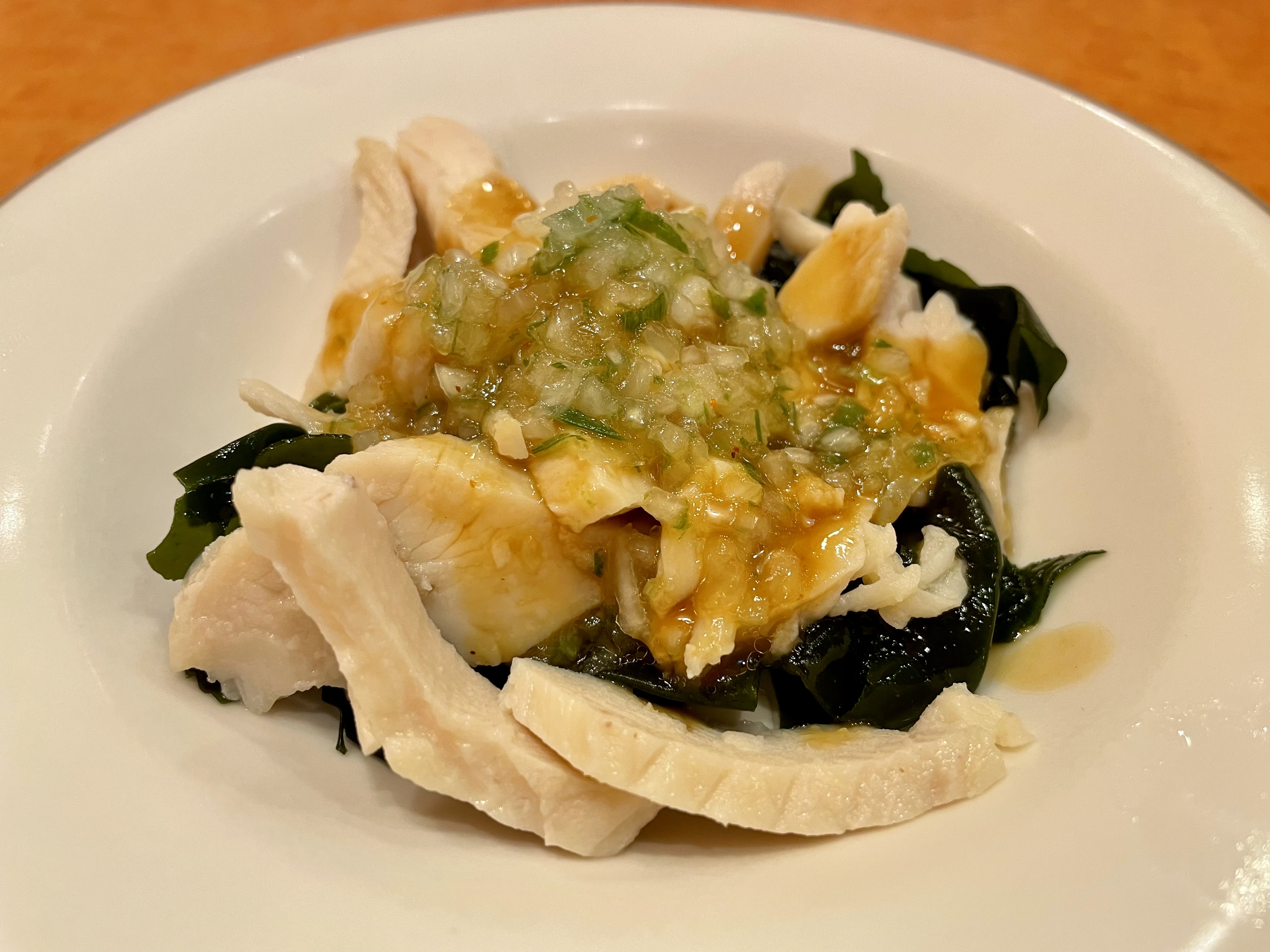 蒸し鶏の香味ソース